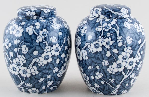 Gingers Jars pair of small c1930
